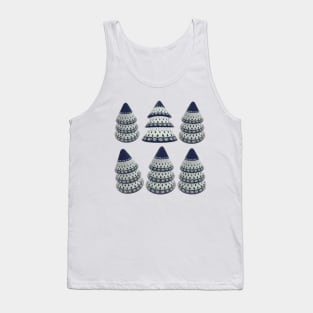 Boleslawiec pottery Christmas trees Tank Top